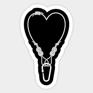 ROCK CLIMBING ROPE HEART Sticker